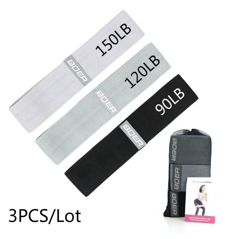 Home Gym Routine - 3PCS Women Men Fabric Resistance Bands