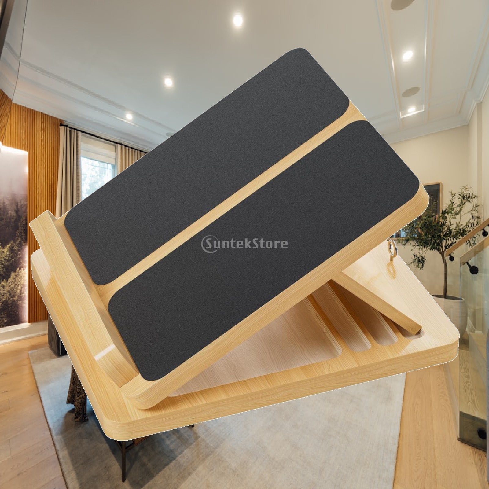 Home Gym Portable - Calf Stretcher Folding Wooden Slant Board
